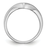 14K White Gold Channel-set 1/2 carat Diamond Contoured Complete Wedding Band - 7